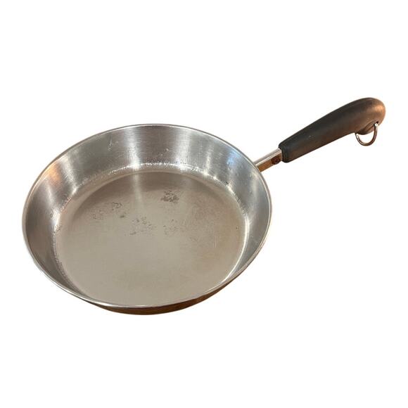 Vtg Revere Ware Copper Clad Skillet Frying Pan USA 8” Stainless Steel Cookware - Picture 1 of 10